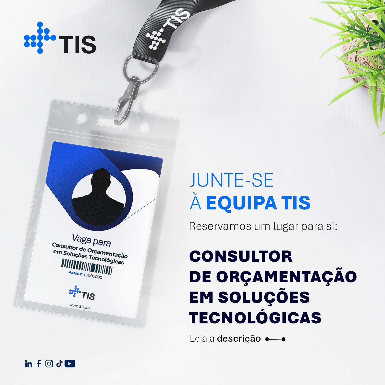 Vaga para Consultor de Orçamentação em Soluções Tecnológicas (M/F)