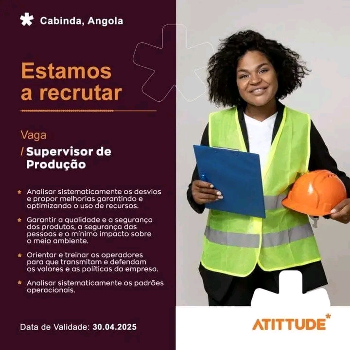 Vaga para Supervisor de Produção