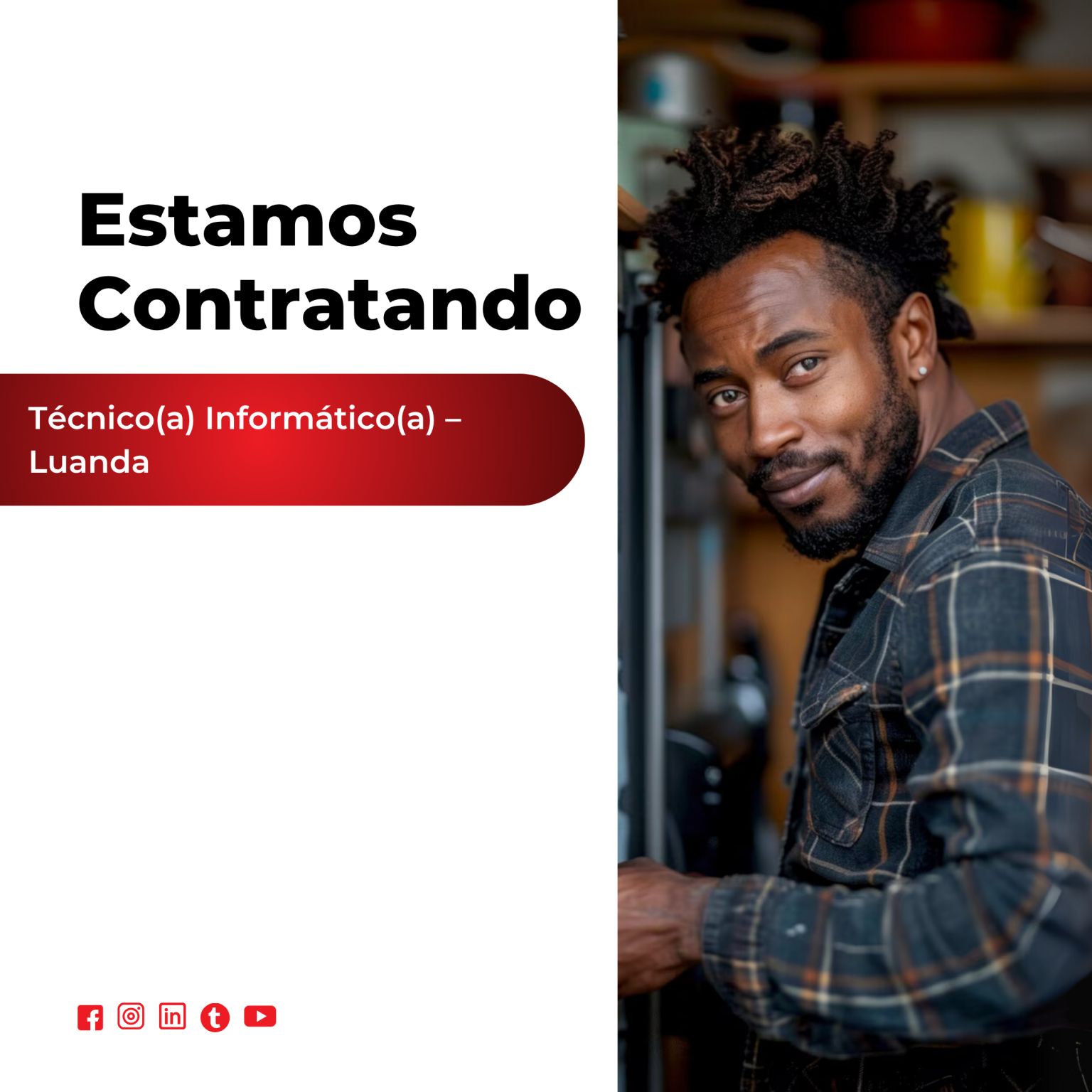 Vaga para um Técnico(a) Informático(a) para Luanda