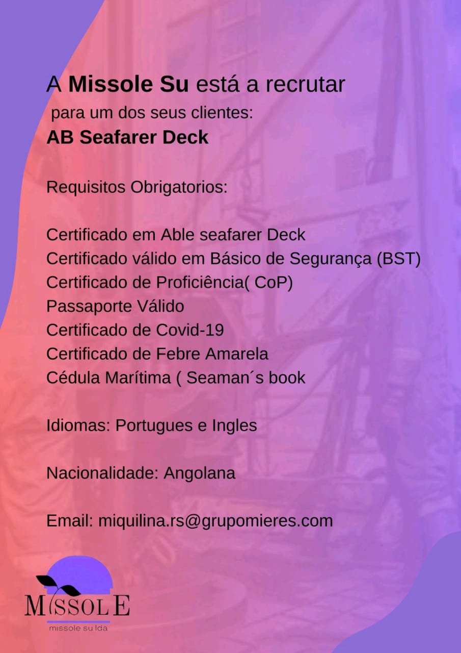 Vaga para AB Seafarer Deck 