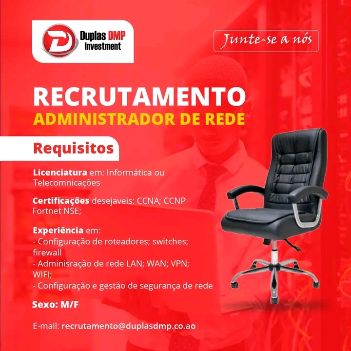 VAGA PARA ADMINISTRADOR DE REDE