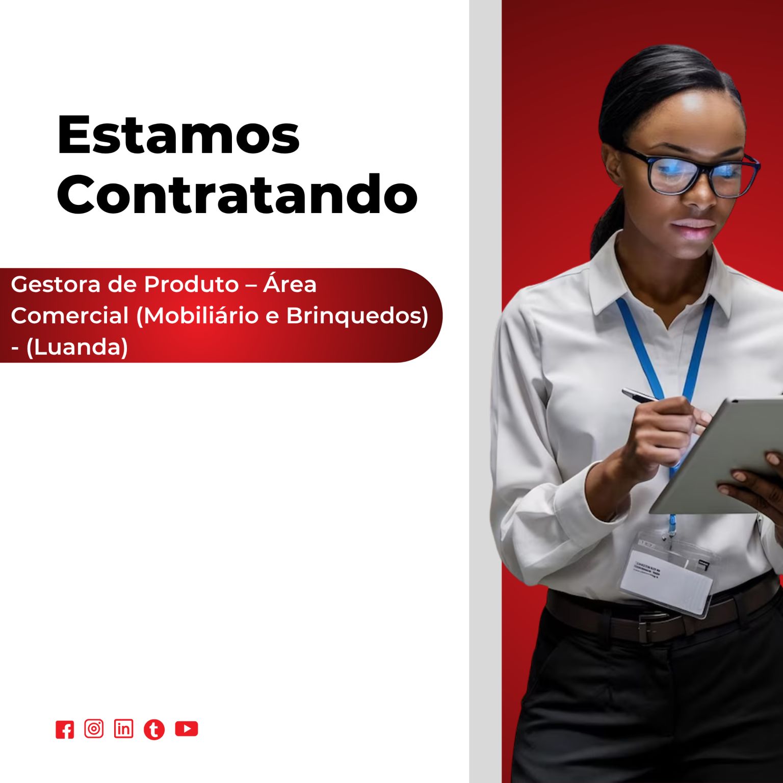Vaga para Gestora de Produto (Área Comercial – Mobiliário e Brinquedos)