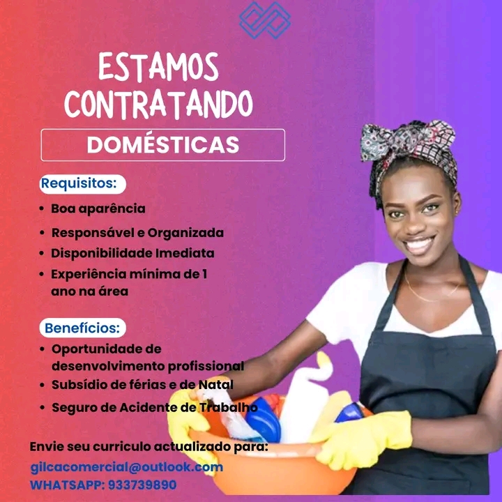 VAGA PARA EMPREGADAS DOMÉSTICAS