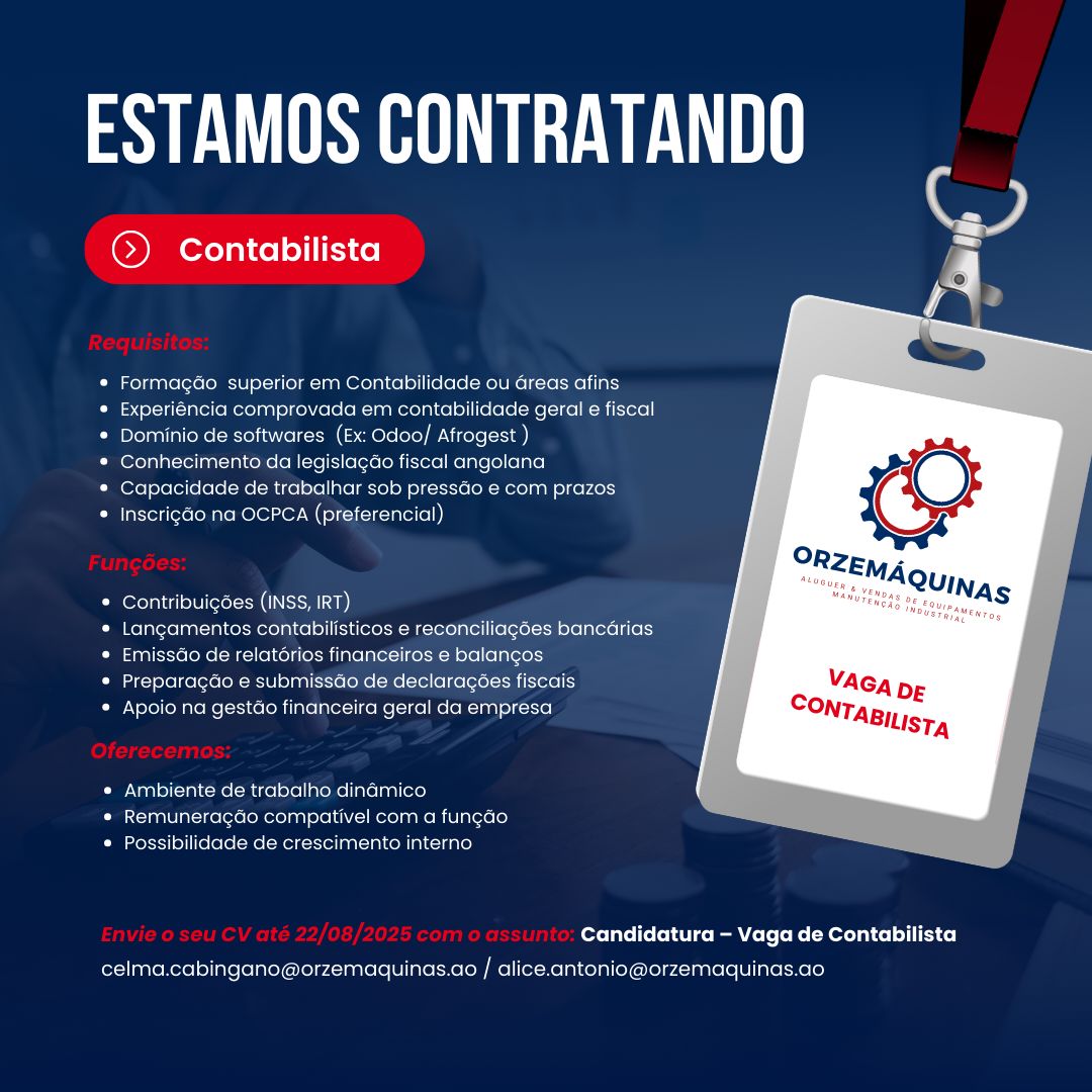 ESTAMOS A CONTRATAR CONTABILISTA