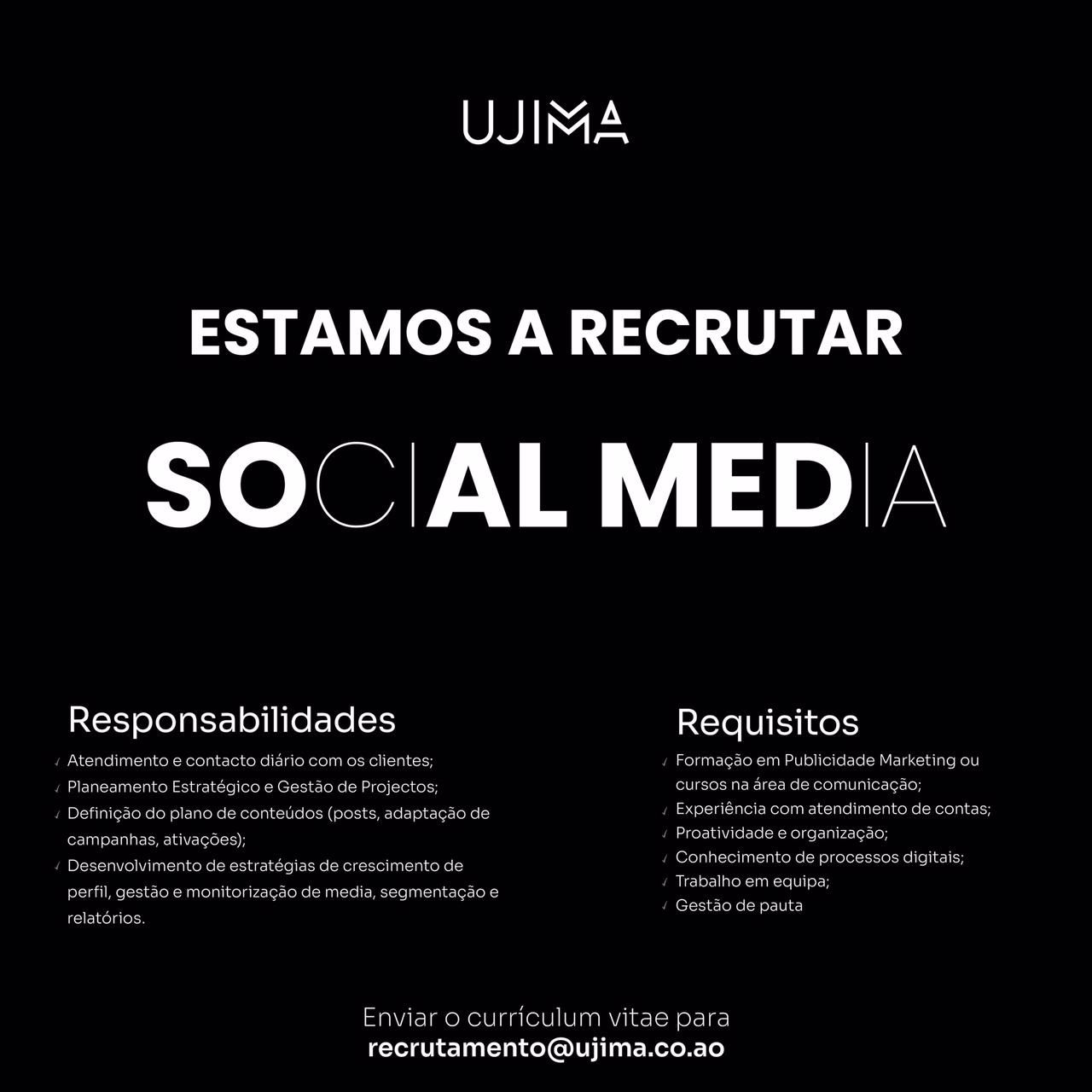 VAGA PARA SOCIAL MEDIA