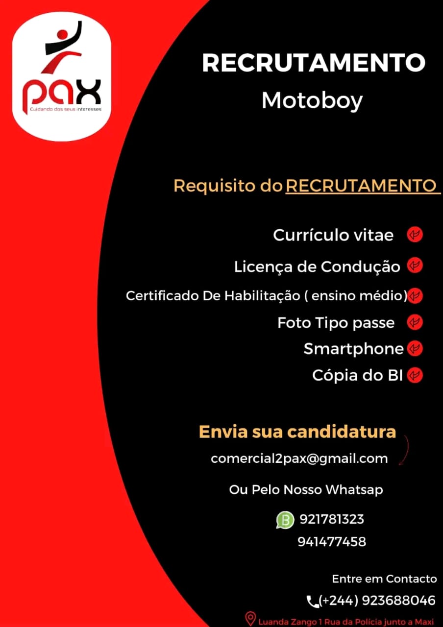RECRUTAMENTO PARA MOTOBOY
