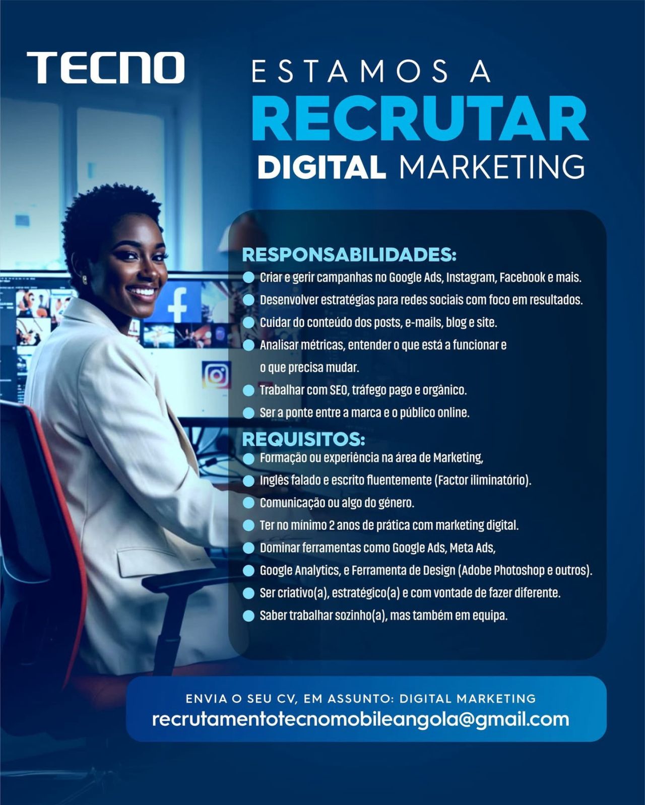 Vaga para Digital Marketing