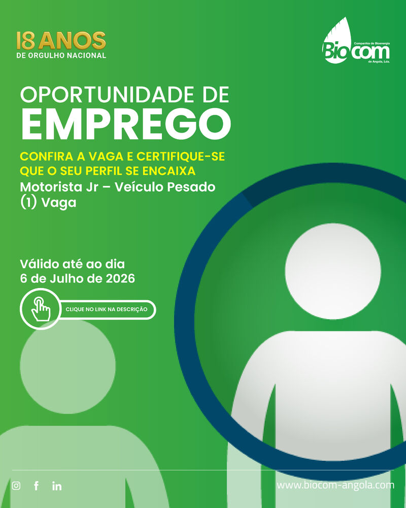 Vaga para Motorista Jr — Veículo Pesado