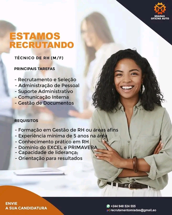 Vaga para Técnico de RH