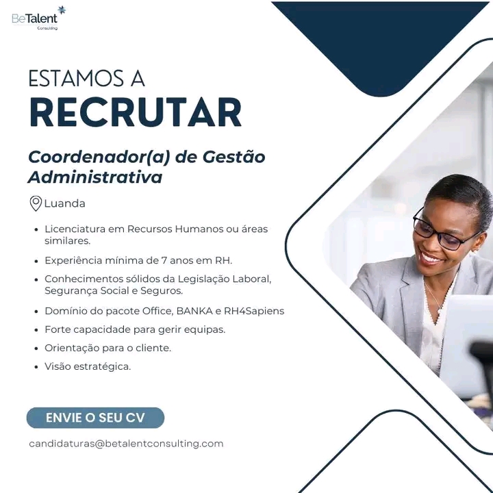 Vaga para Coordenador(a) de Gestão Administrativa 