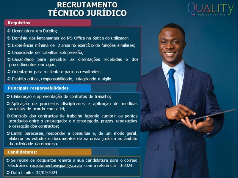 Vaga para Técnico Jurídico