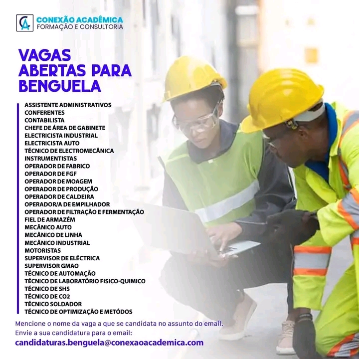 OPORTUNIDADE DE EMPREGO EM BENGUELA 