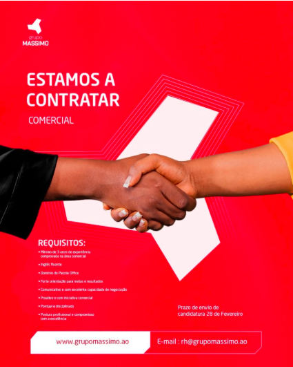 O Grupo Massimo encontra-se a recrutar um(a) Comercial