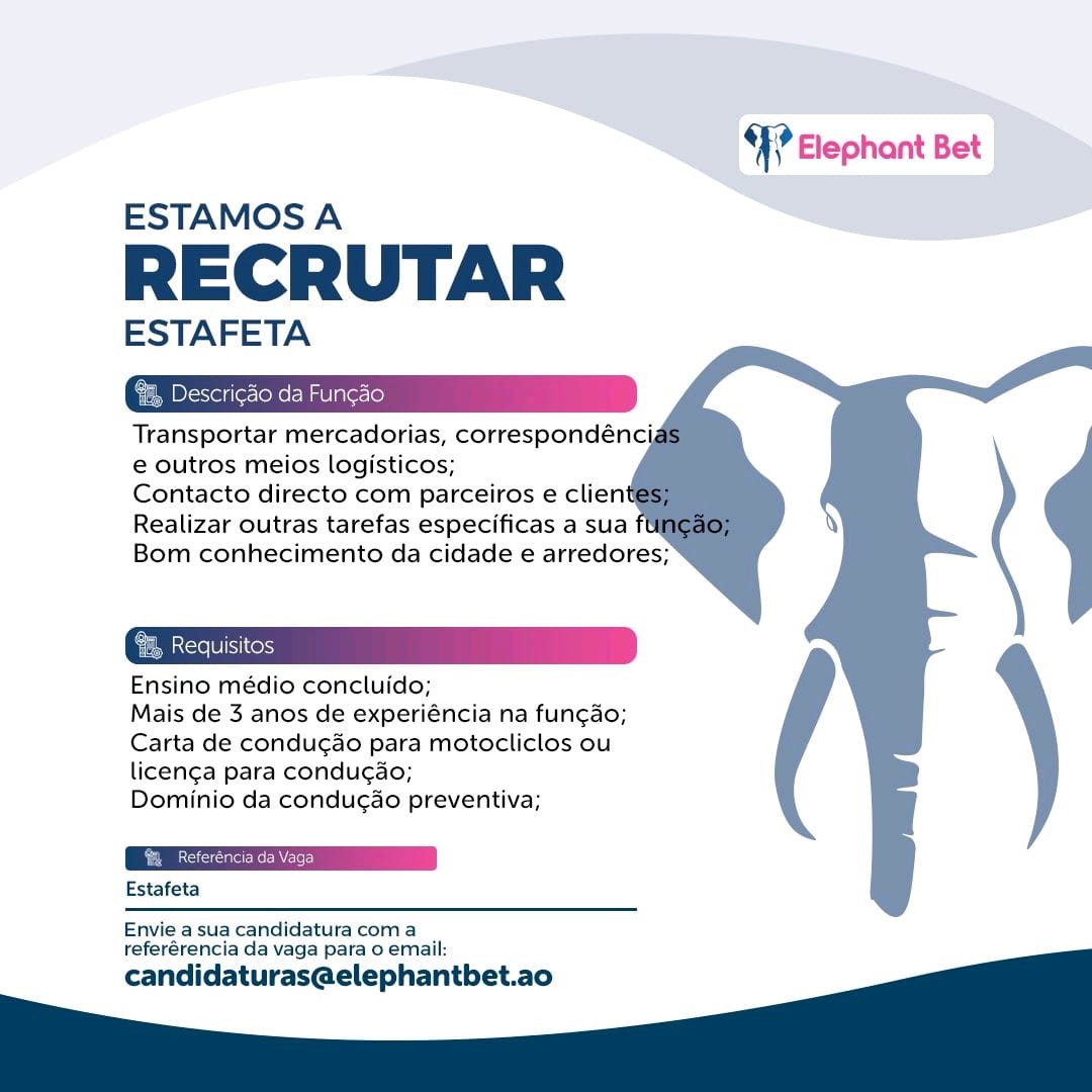 VAGA PARA ESTAFETA 