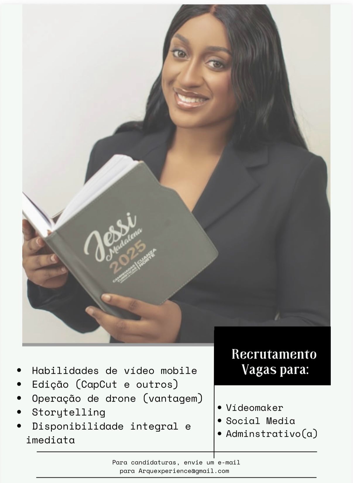 JESSI MADALENA ABRE RECRUTAMENTO DE TRÊS (03) VAGAS