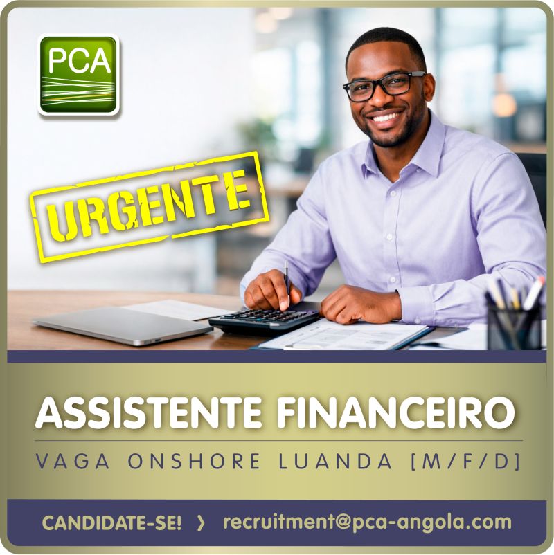 RECRUTAMENTO URGENTE PARA ASSISTENTE FINANCEIRO