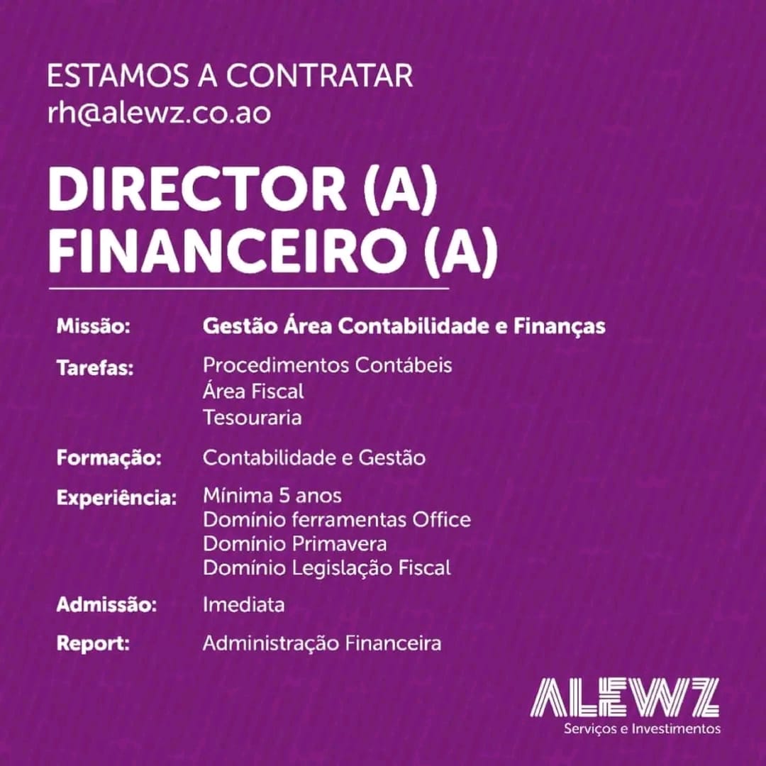 VAGA PARA DIRECTOR (A) FINANCEIRO 