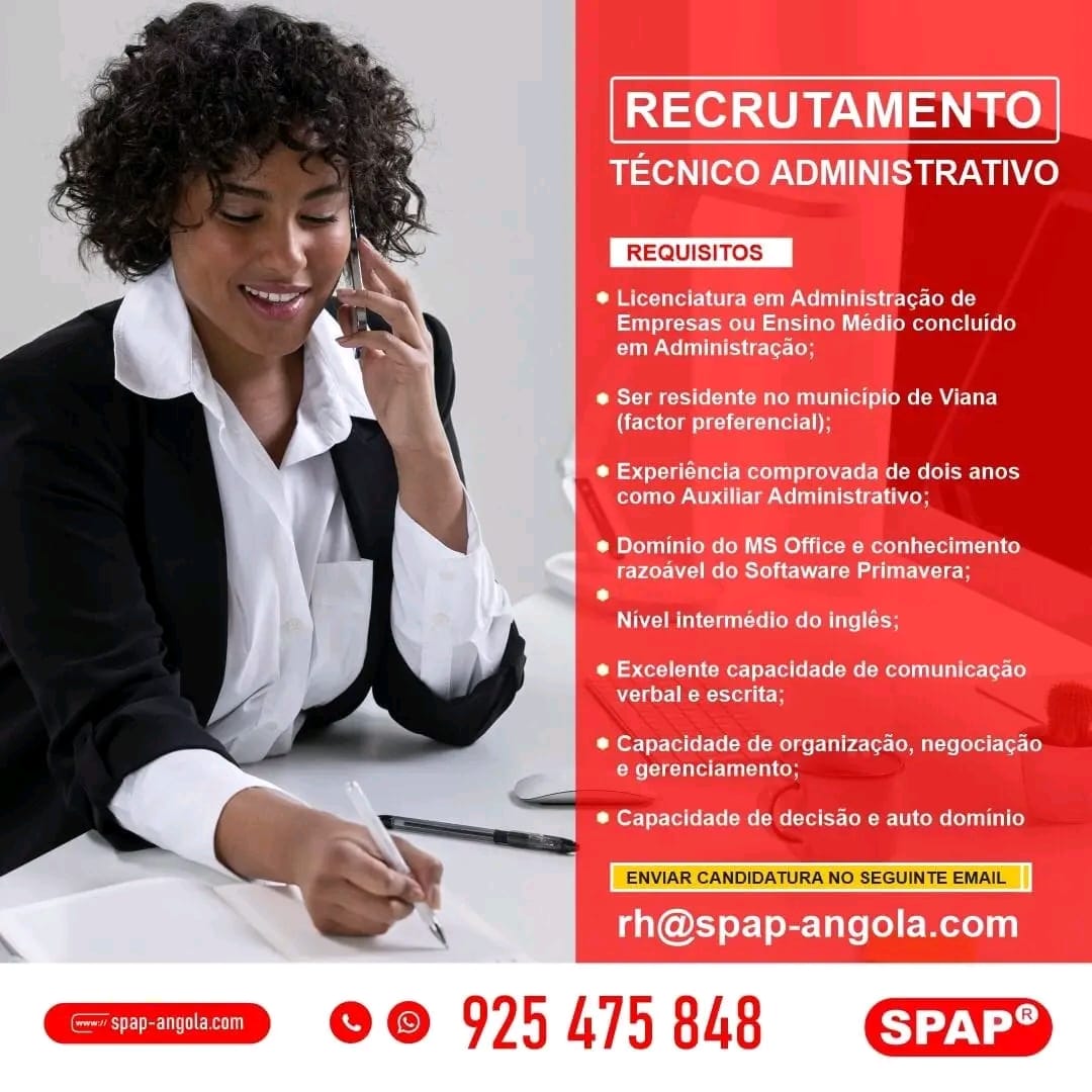 VAGA PARA TÉCNICO ADMINISTRATIVO 