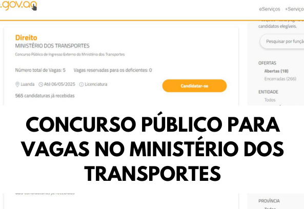 CONCURSO PÚBLICO PARA VAGAS NO MINISTÉRIO DOS TRANSPORTES (2025)
