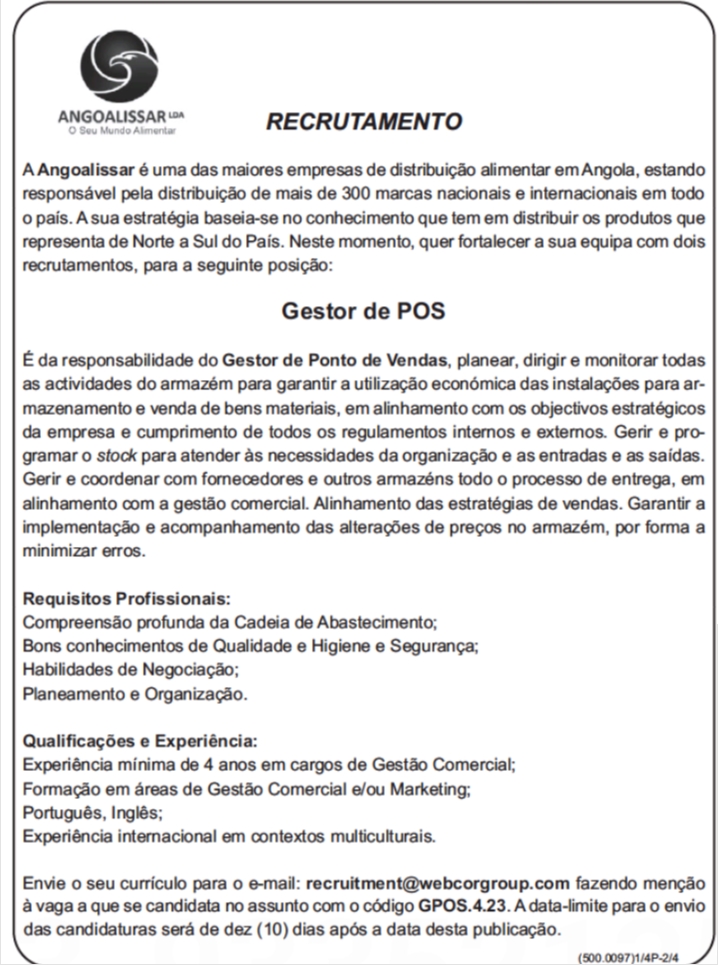 VAGA PARA DIRECTOR DE POS