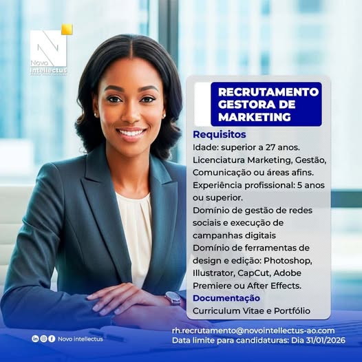 Vaga para Gestora de Marketing