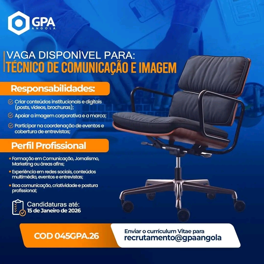 VAGA PARA TÉCNICO DE COMUNICAÇÃO E IMAGEM