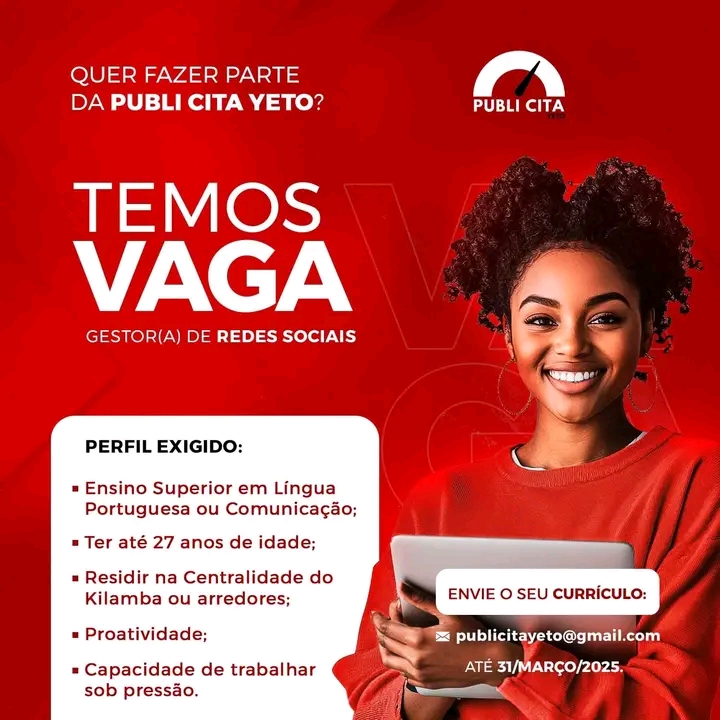 VAGA PARA GESTOR(A) DE REDES SOCIAIS 
