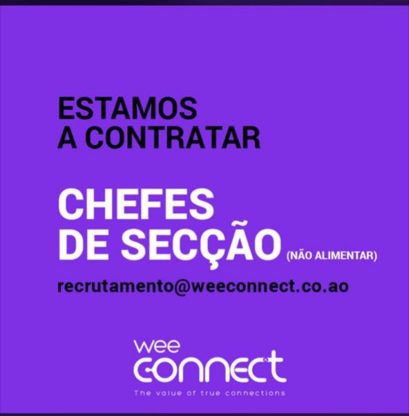 VAGA PARA CHEFES DE SECÇÃO