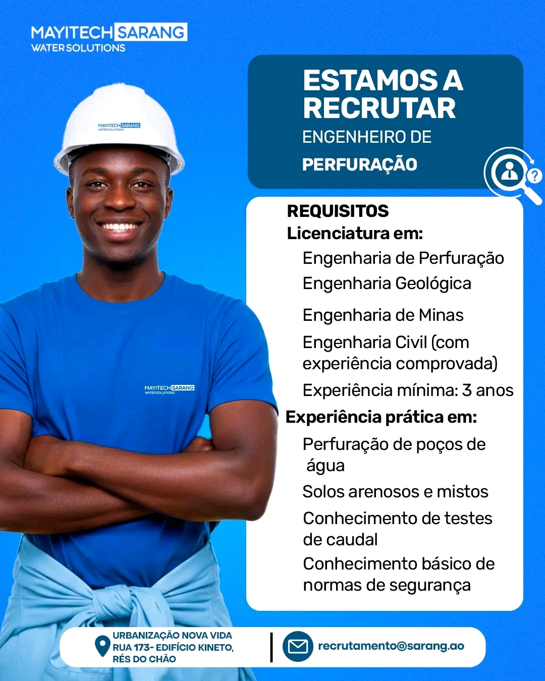 VAGA PARA ENGENHEIRO DE PERFURAÇÃO