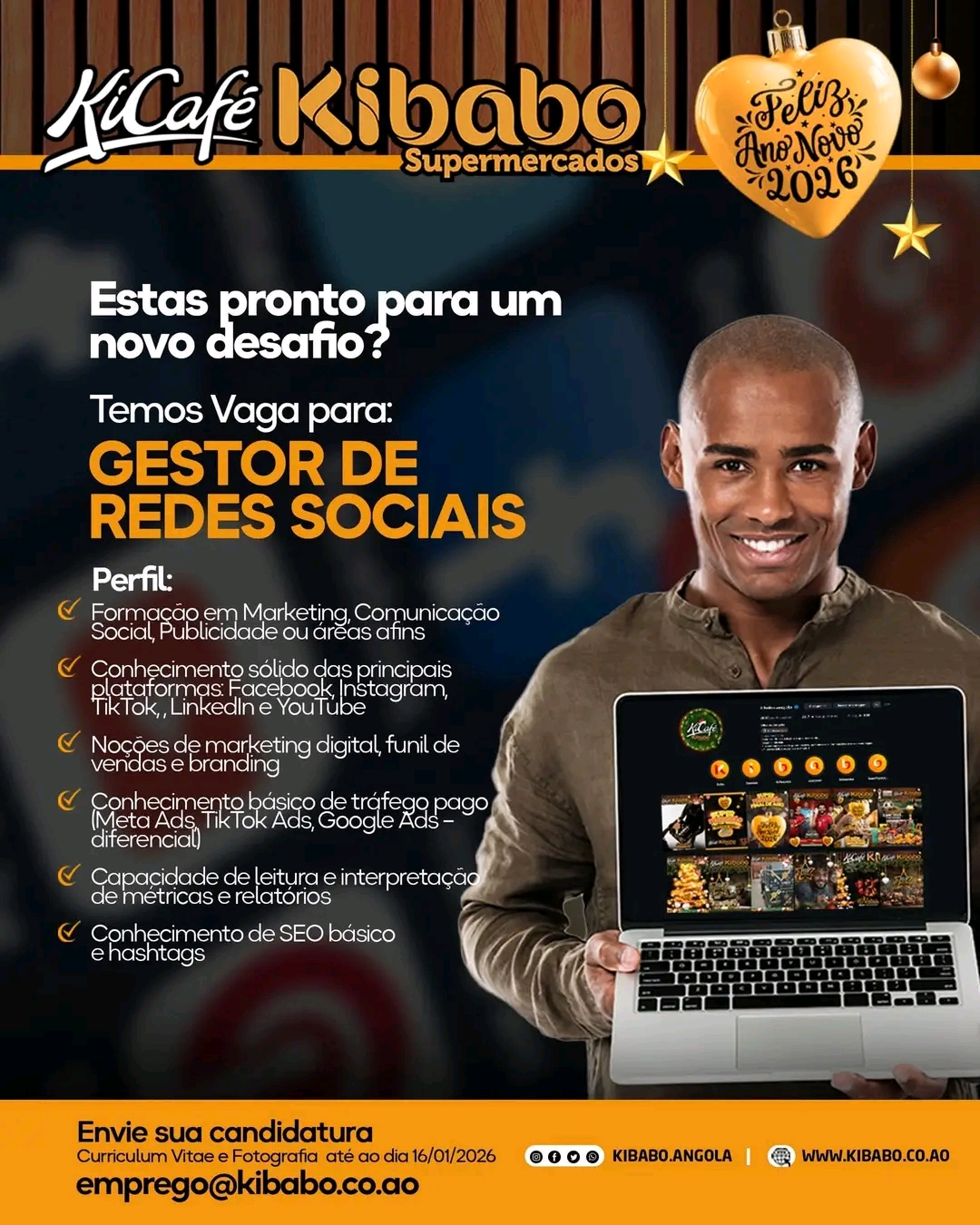 Vaga para Gestor de Redes Sociais