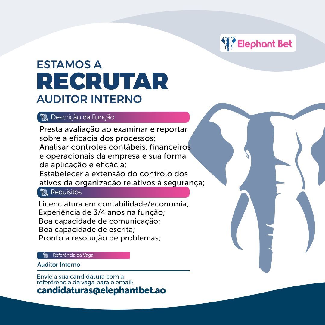 Vaga para Auditor Interno