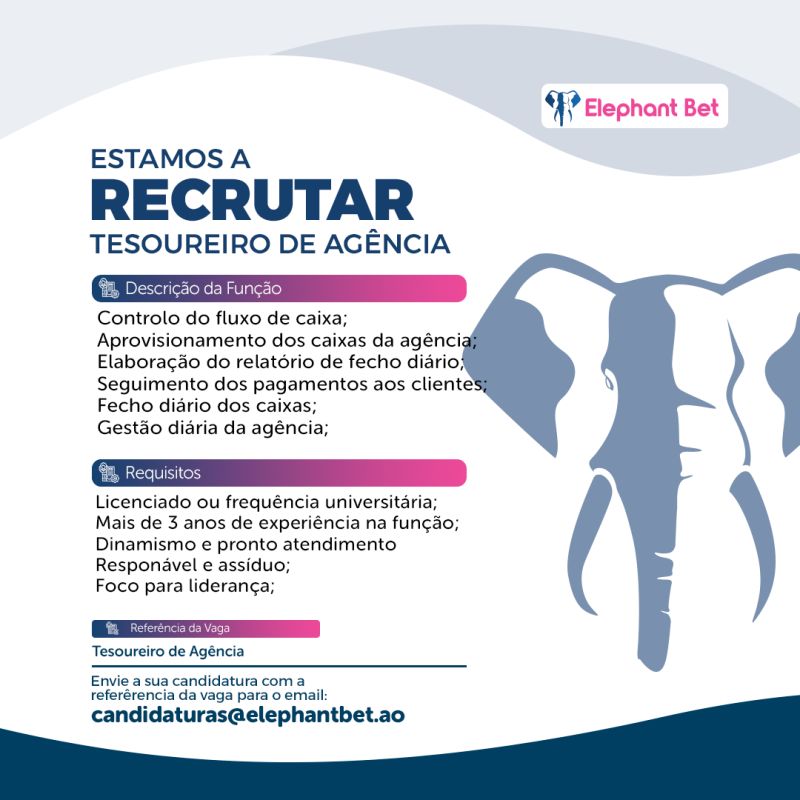 VAGA PARA TESOREIRO DE AGÊNCIA