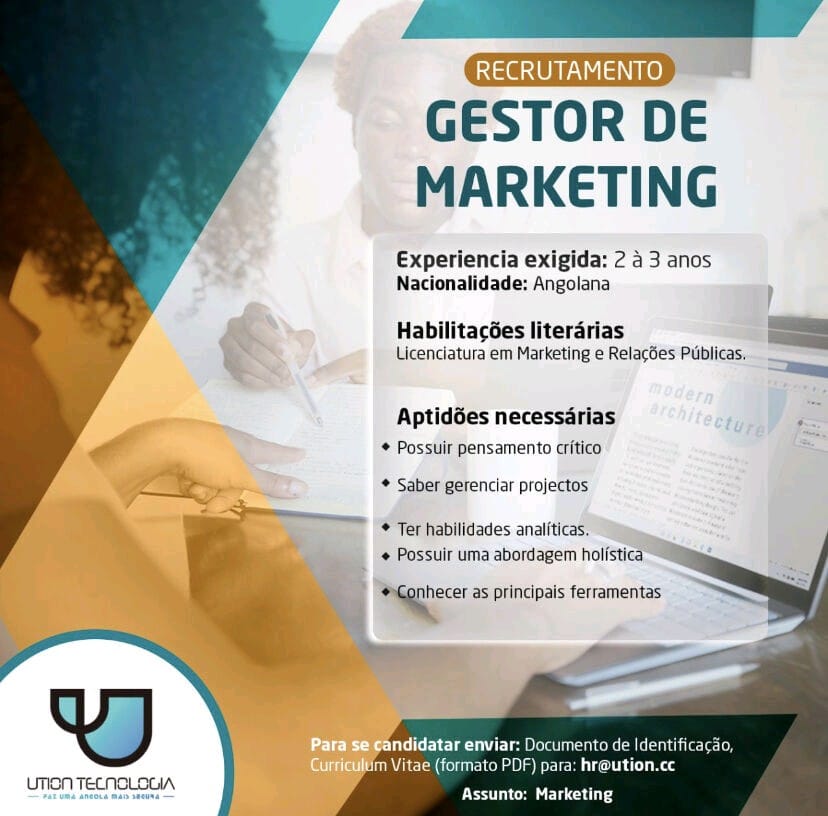 OPORTUNIDADE PARA GESTOR DE MARKETING 