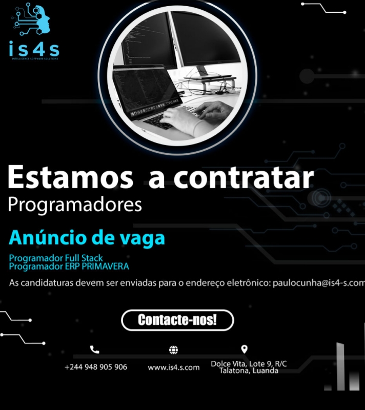OPORTUNIDADE PARA PROGRAMADORES 