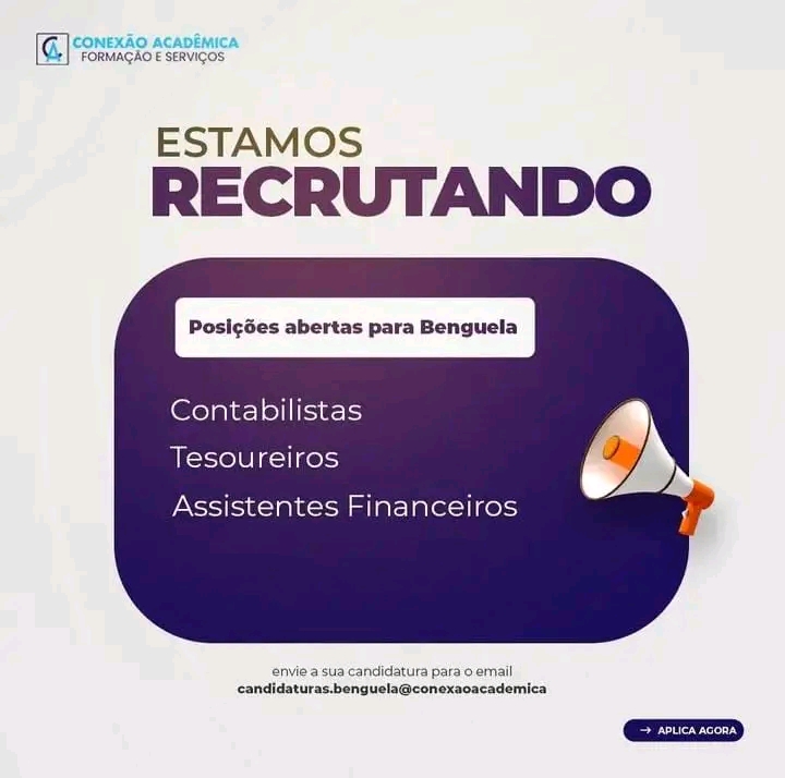 Vagas para Contabilistas, Tesoreiros e Assistentes financeiro