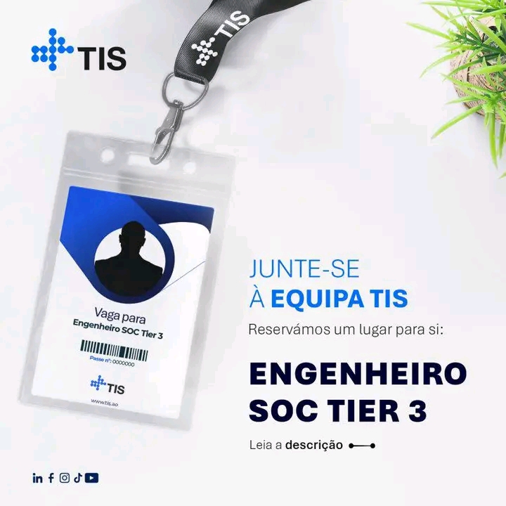 Vaga para Engenheiro SOC Tier 3 (m/f)