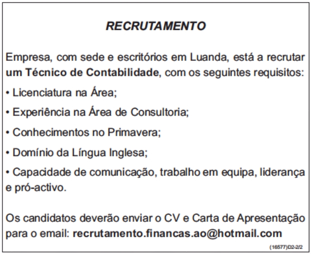 Técnico de Contabilidade