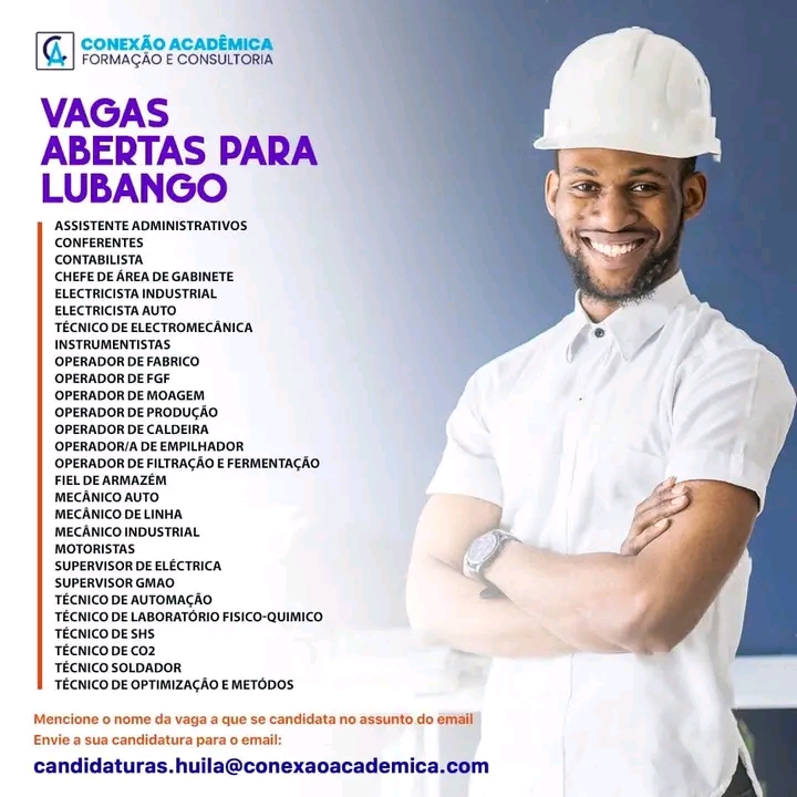 ABERTAS (28) VAGAS PARA LUBANGO