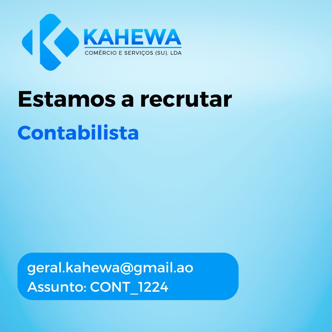 Estamos a recrutar um(a) Contabilista