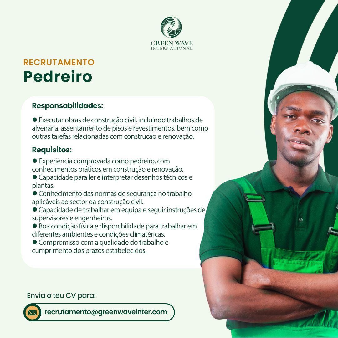 Vaga para Pedreiro