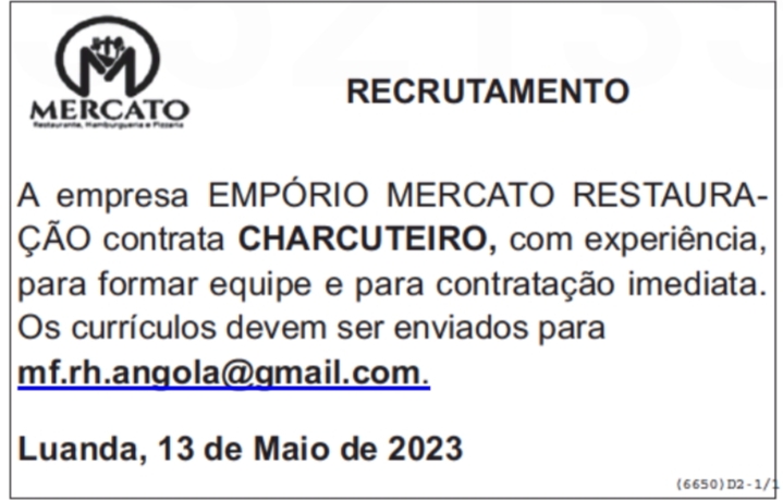 VAGA PARA CHARCUTEIRO