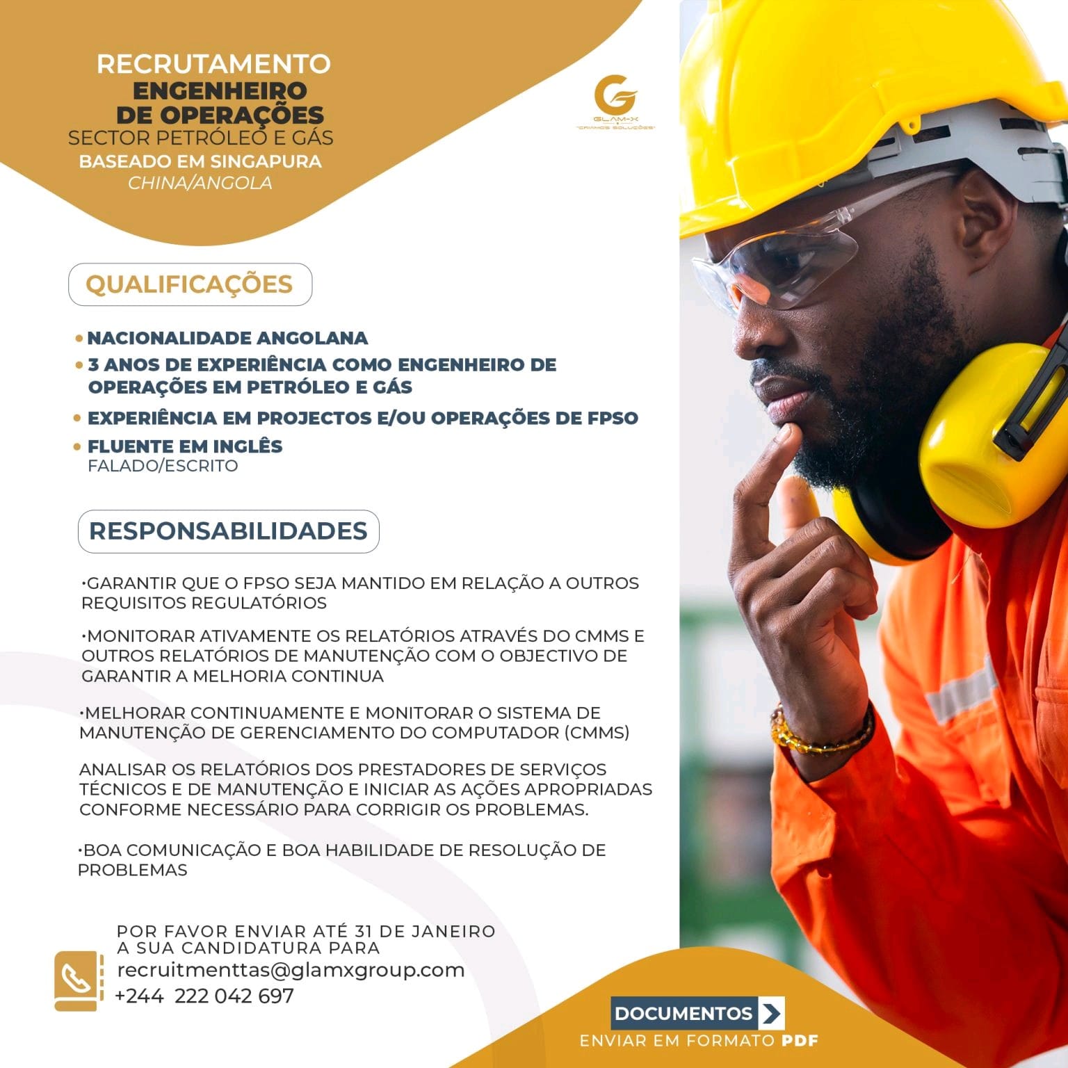 VAGA PARA ENGENHEIRO DE OPERAÇÕES 