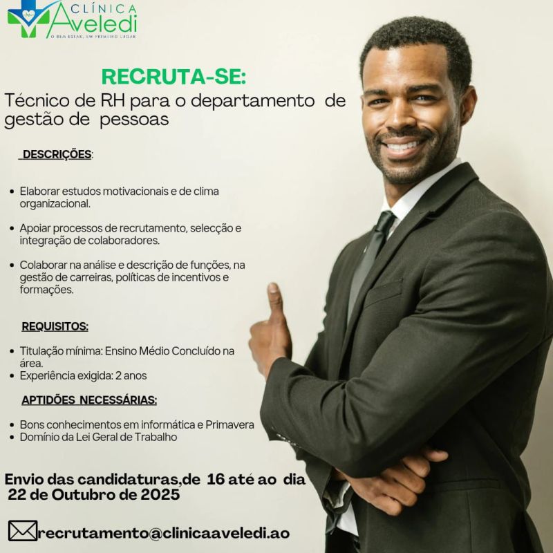 Vaga para Técnico de Recursos Humanos 