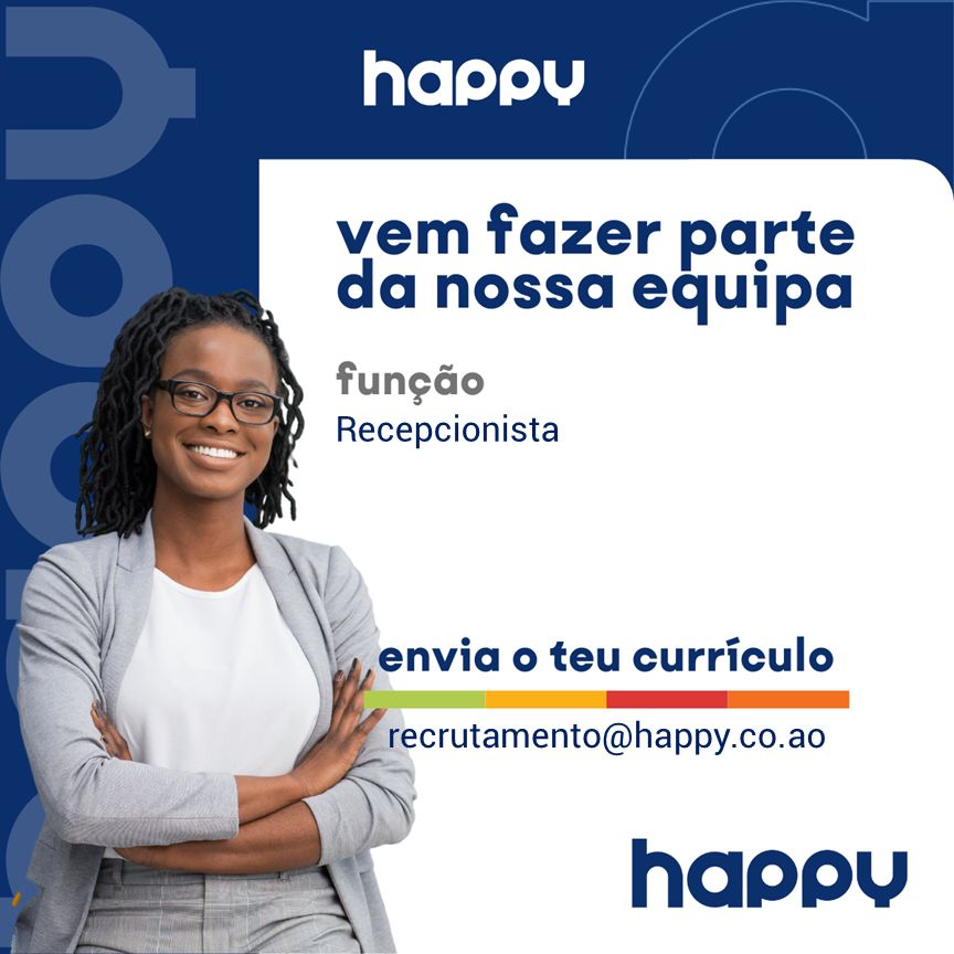 A Happy Angola procura uma Recepcionista