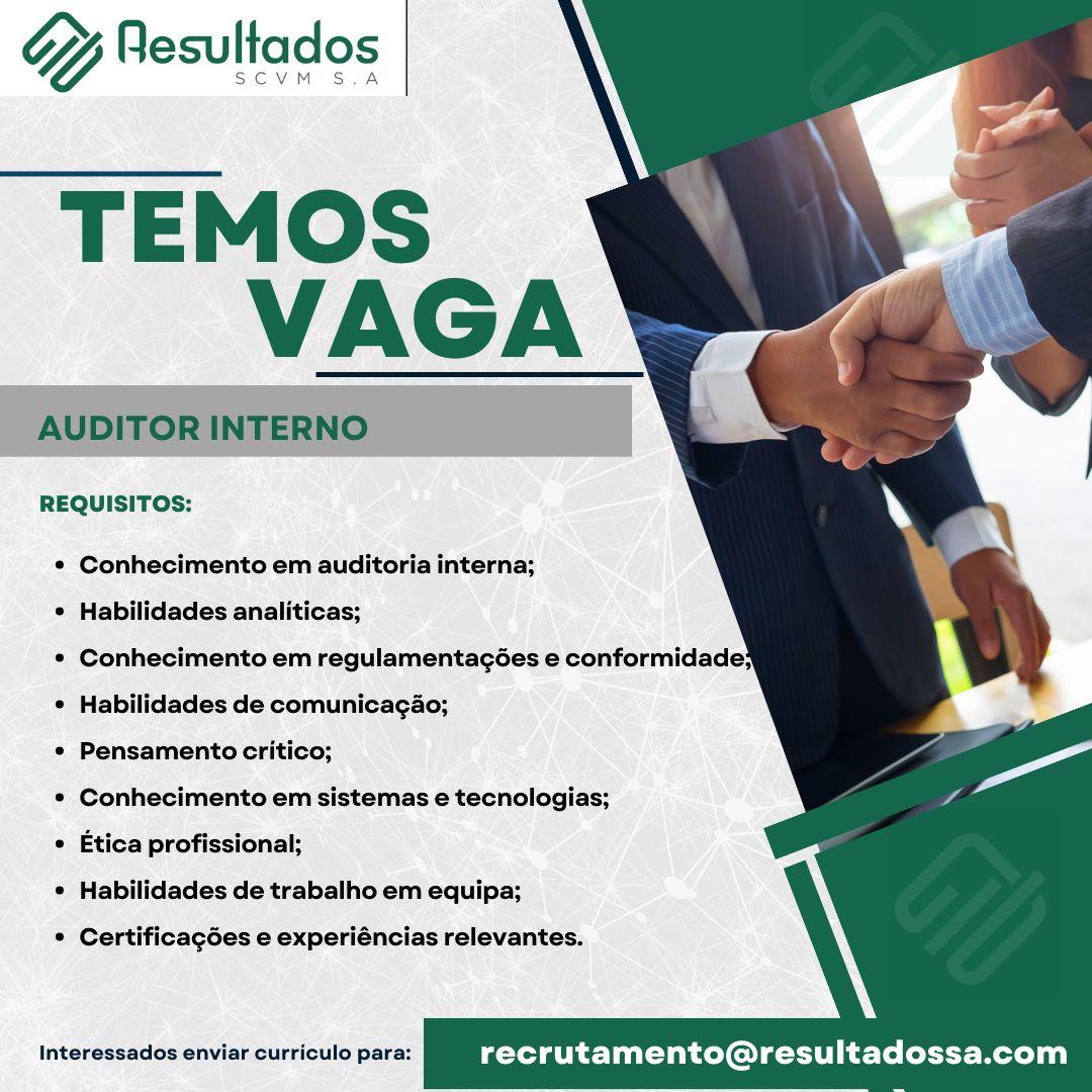 VAGA PARA AUDITOR INTERNO 