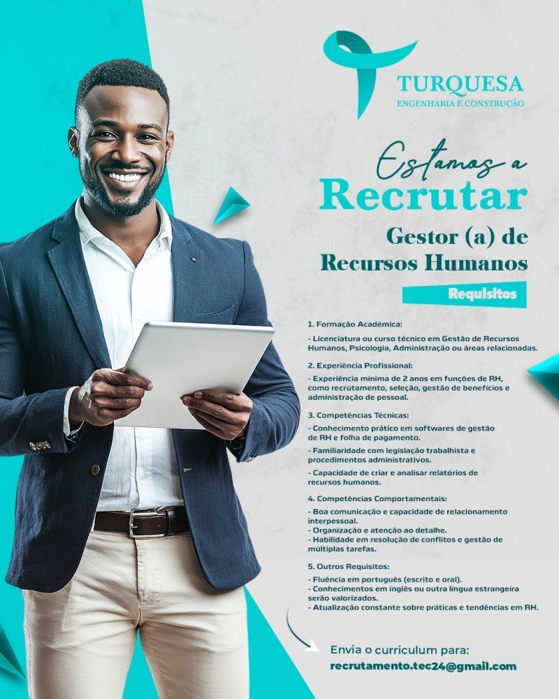 Vaga para Gestor(a) de Recursos Humanos