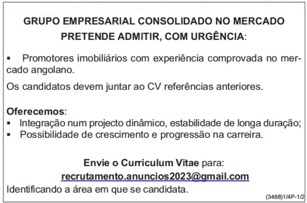 Vaga Para Promotores imobiliários
