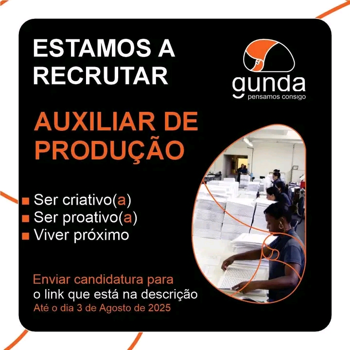 Vaga para auxiliar de produção.