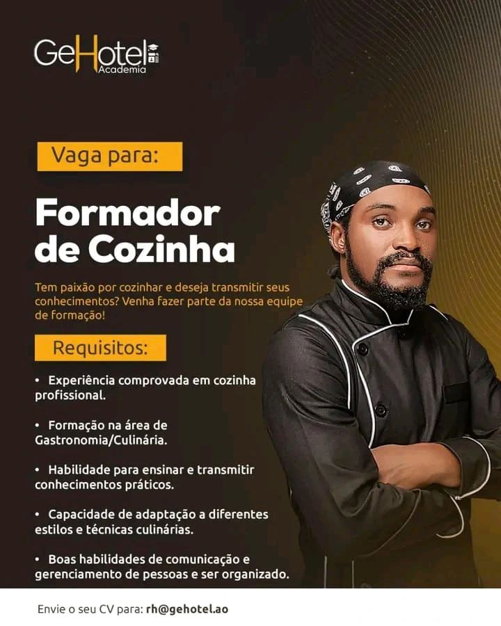 Vaga para Formador de Cozinha