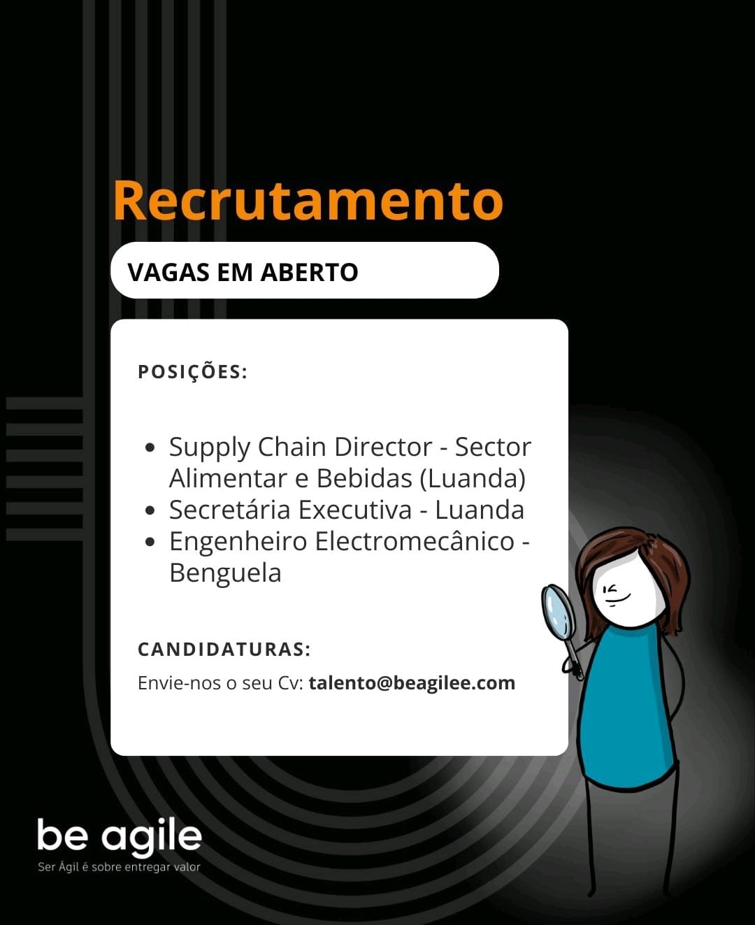 Vagas para Supply Chain Director, Secretária Executiva, Eng. Electromecânico 